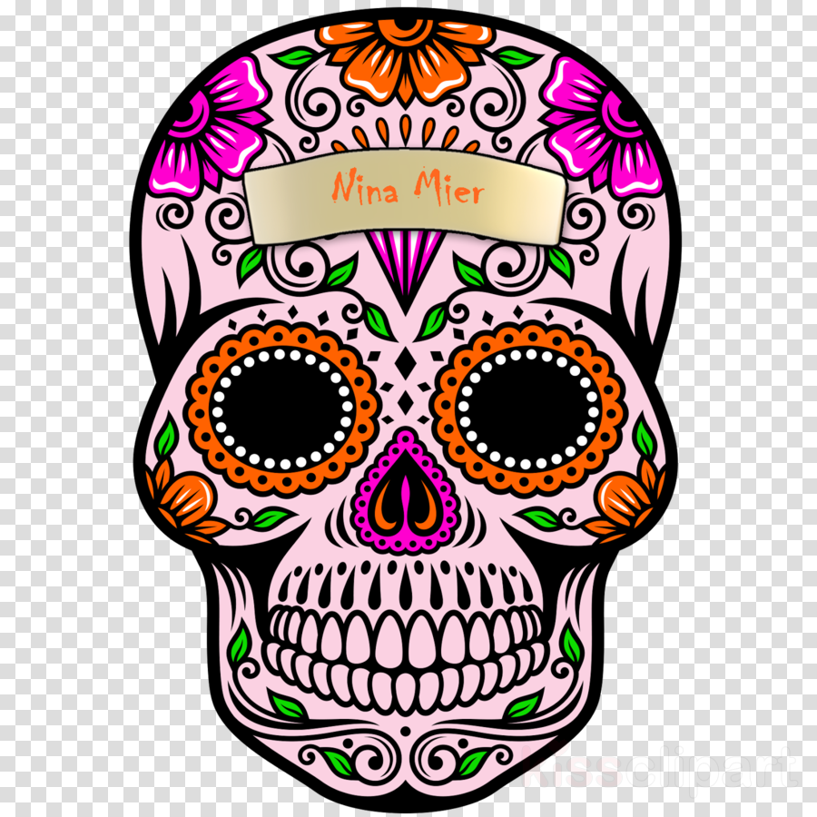 Calaveras Mexico Png Clipart La Calavera Catrina Mexico - Dia De Los Muertos Calavera (900x900), Png Download
