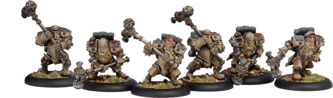 Mercenary Forge Guard - Horgenhold Forge Guard Unit Box Warmachine (1114x364), Png Download