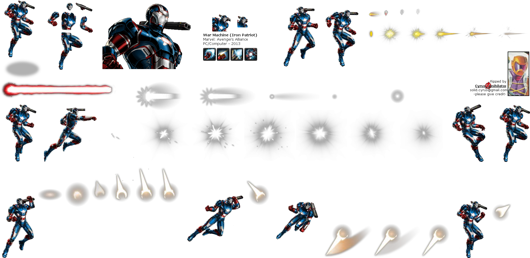 Click For Full Sized Image War Machine - Iron Patriot Marvel Avengers Alliance (2100x1025), Png Download
