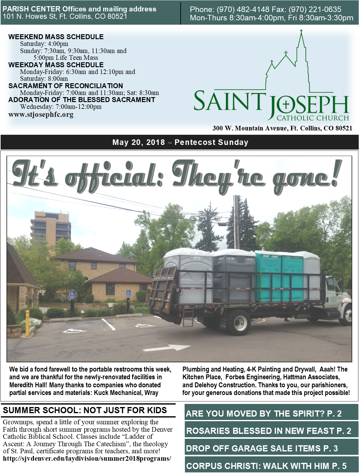 Bulletin Wins 2018 Lpi Best Bulletin Contest - Catholic Church (1163x1534), Png Download