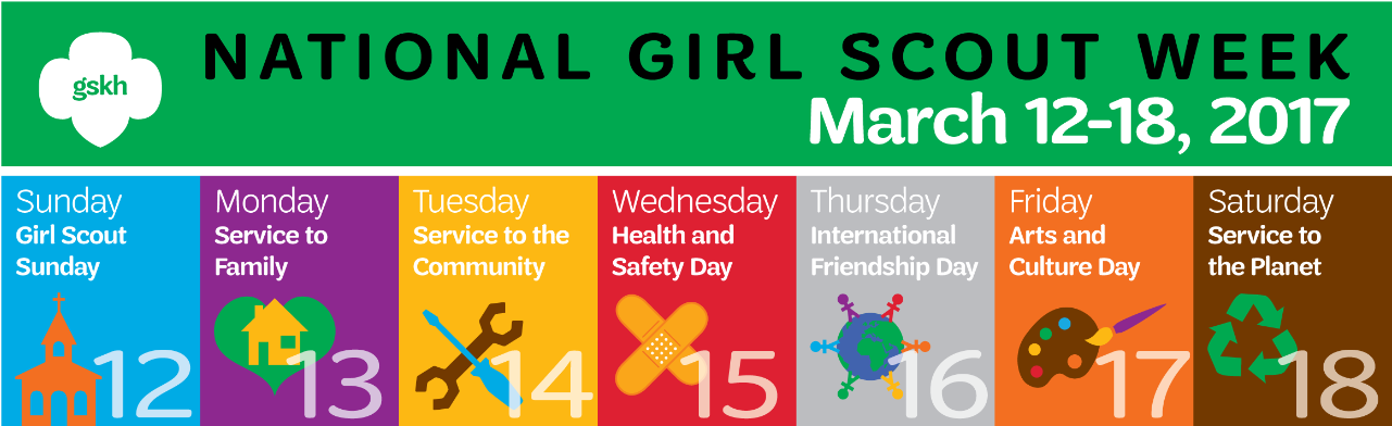 National Girl Scout Week 2017 (1280x400), Png Download