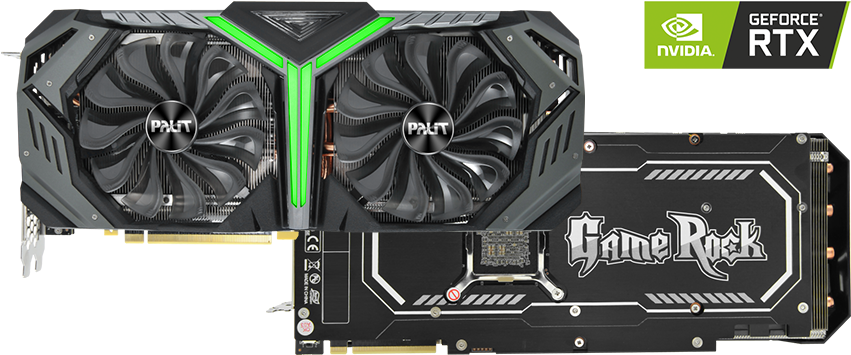 Palit Geforce Rtx 2080 Gamerock Gpu The Palit Nvidia - Rtx 2070 Game Rock (984x354), Png Download