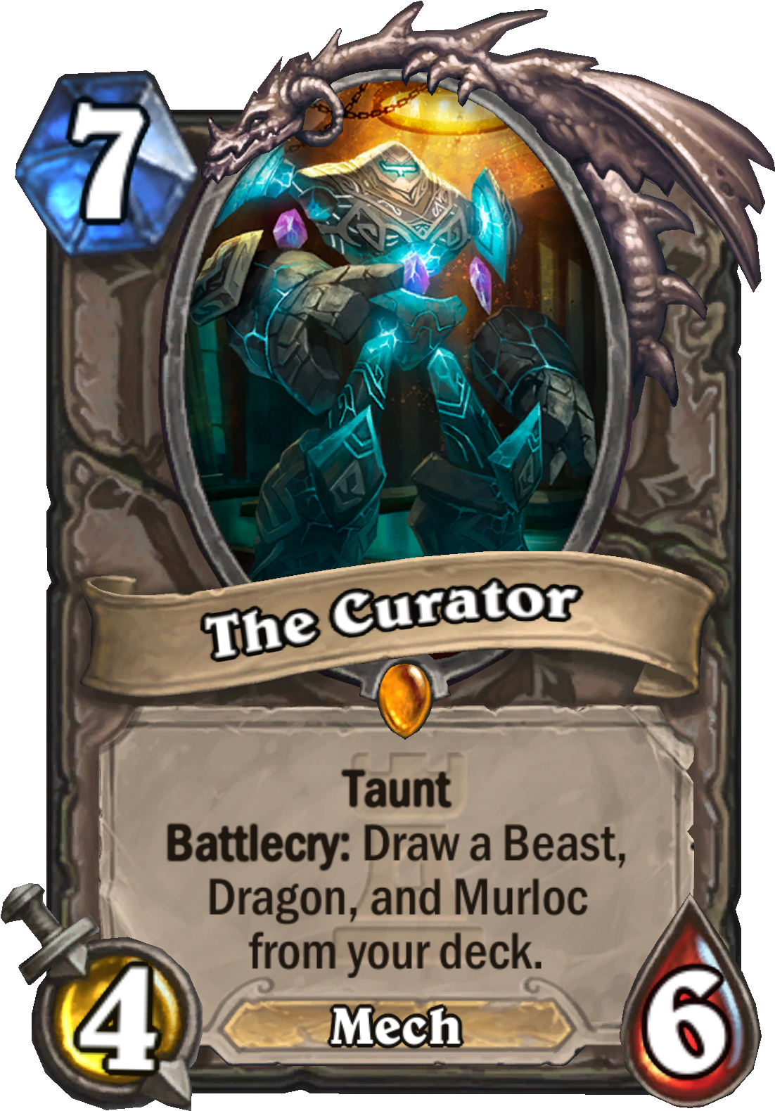 The Curator - Hearthstone Rastakhan Rumble Cards (2000x2000), Png Download