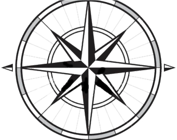 Compass Clipart Transparent Background - Fancy Compass Rose (640x480), Png Download