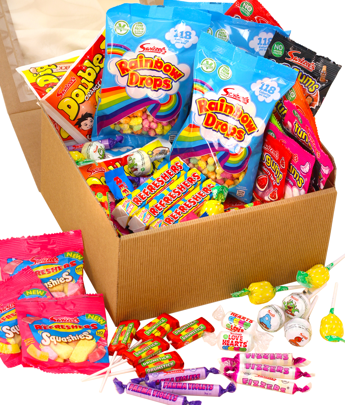 Tap To Expand - Swizzels Matlow Rainbow Drops 30g (1100x1290), Png Download