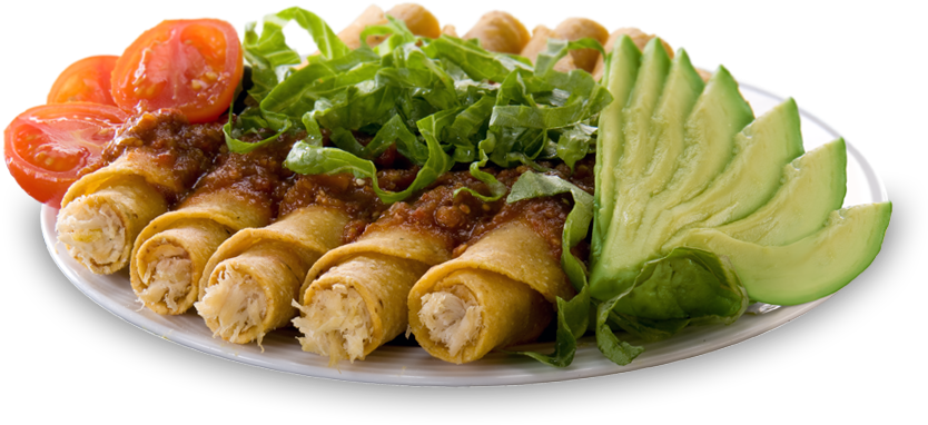Taquitos De Pollo Doncarlitos - Flautas De Pollo Png (856x425), Png Download