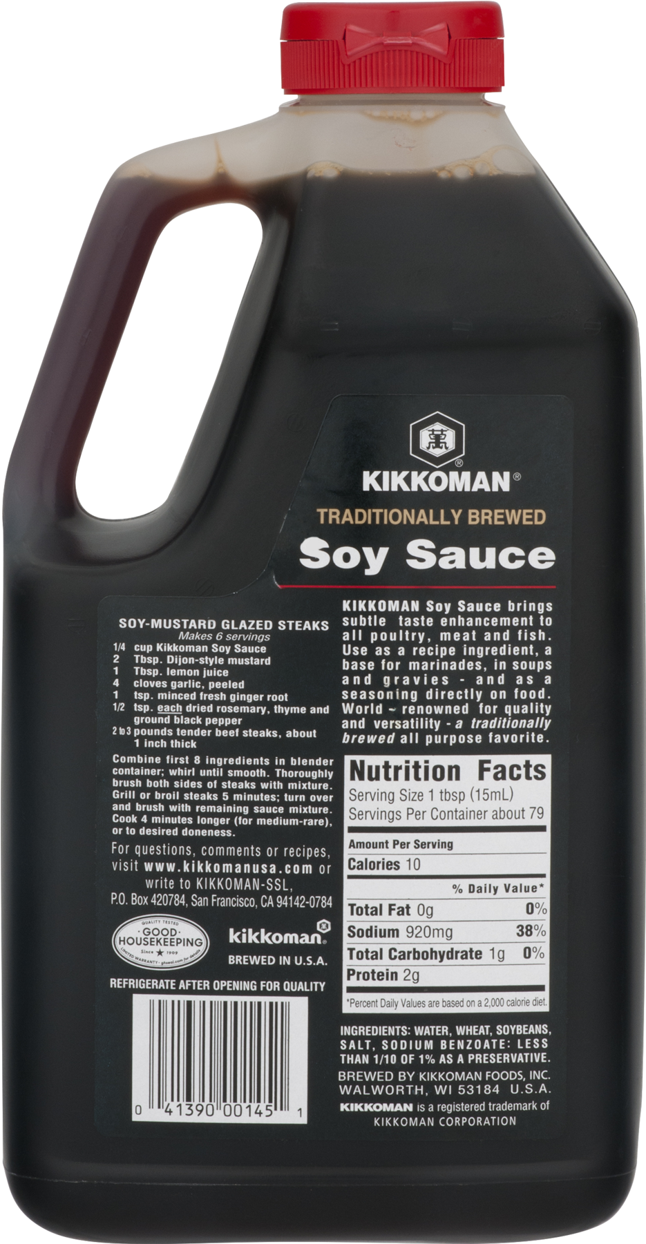 Kikkoman .5 Gallon Tamari Soy Sauce (1800x1800), Png Download