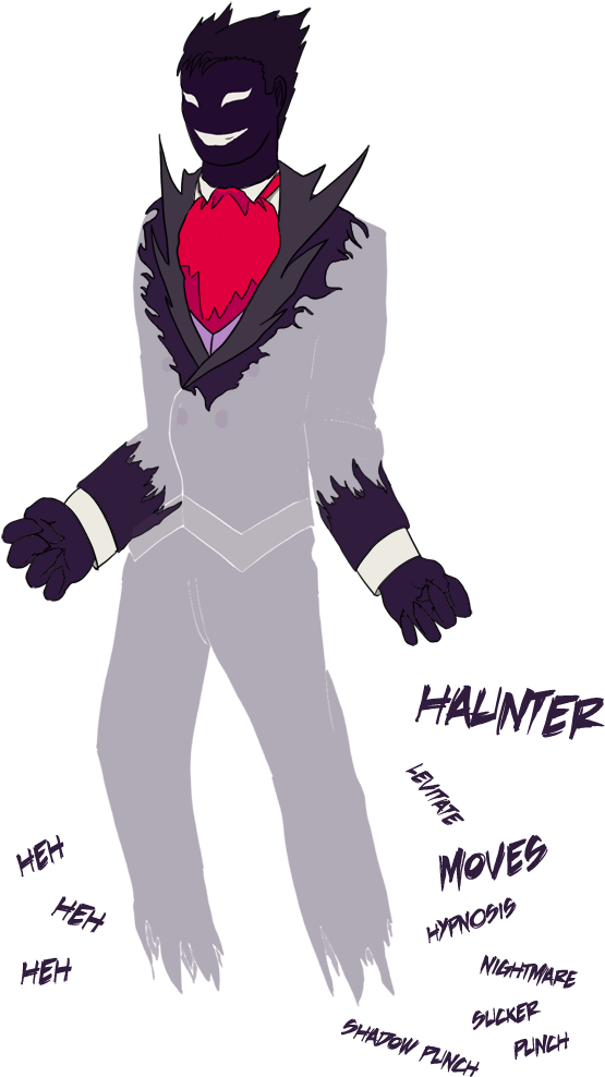 Haunter Drawing Nightmare - Illustration (650x1147), Png Download