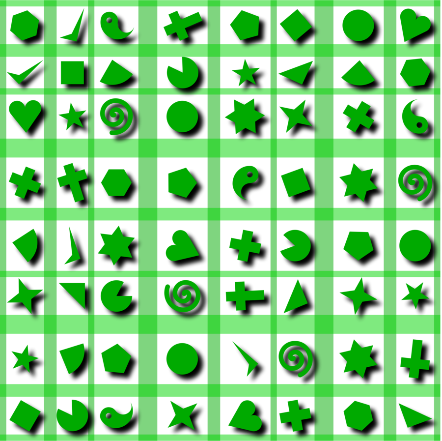 Pattern Clipart Green Shape Pattern - Shape (900x897), Png Download