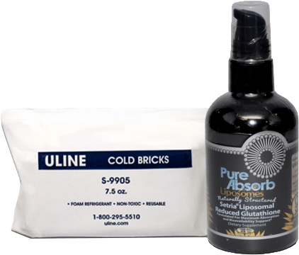 Pureabsorb, Naturally Structured Setria Liposomal Reduced - Quicksilver Scientific | Liposomal Glutathione W/ Ice (500x654), Png Download