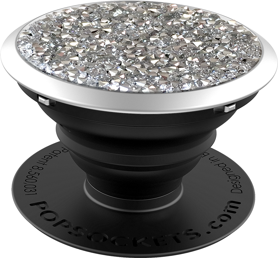 Maximum Sparkle Meets Maximum Vibe When This Favorite - Silver Popsocket (1000x1000), Png Download