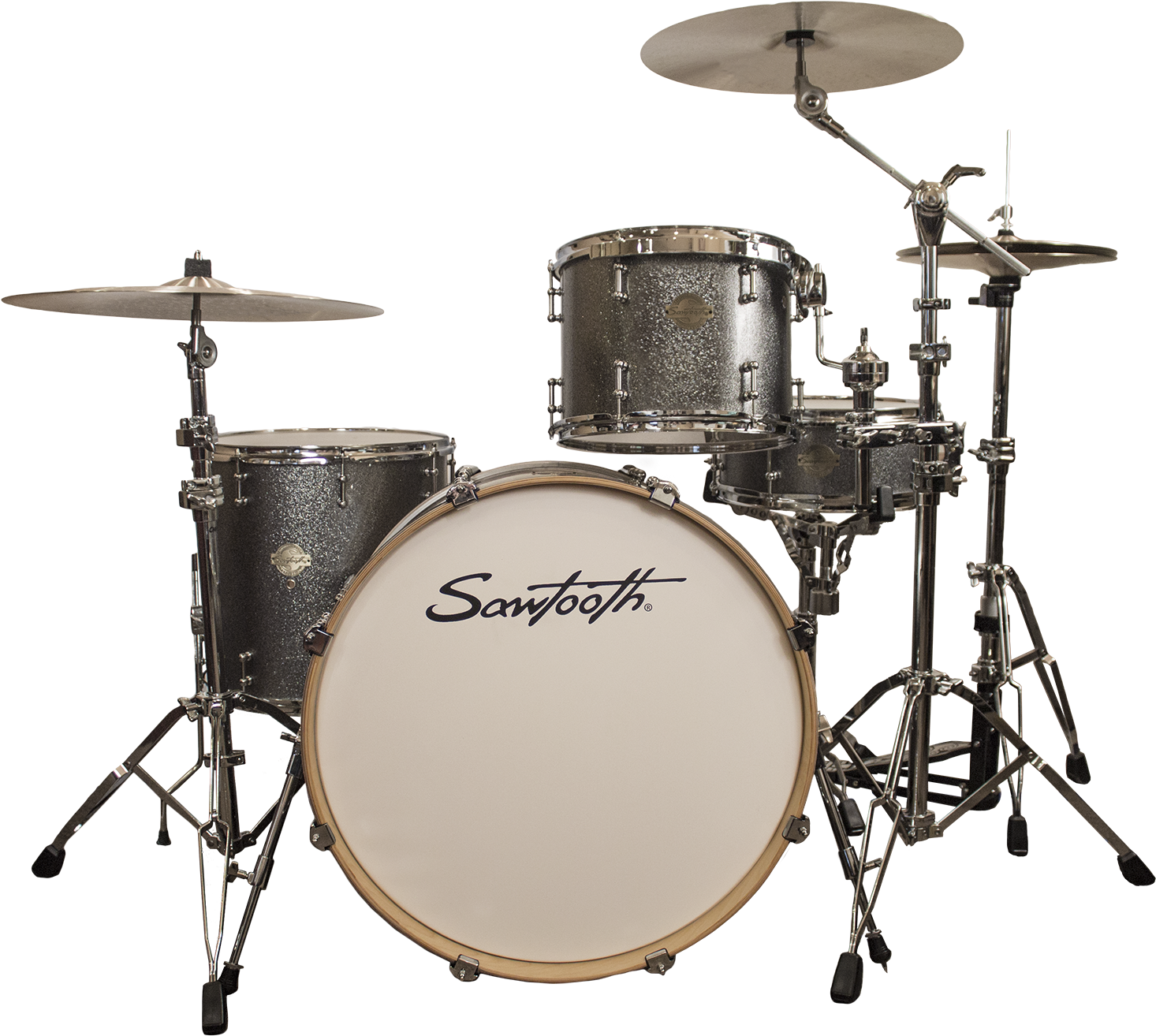 Silver Sparkle - Sawtooth Command Series 4-piece Drum Shell Pack With (1500x1500), Png Download