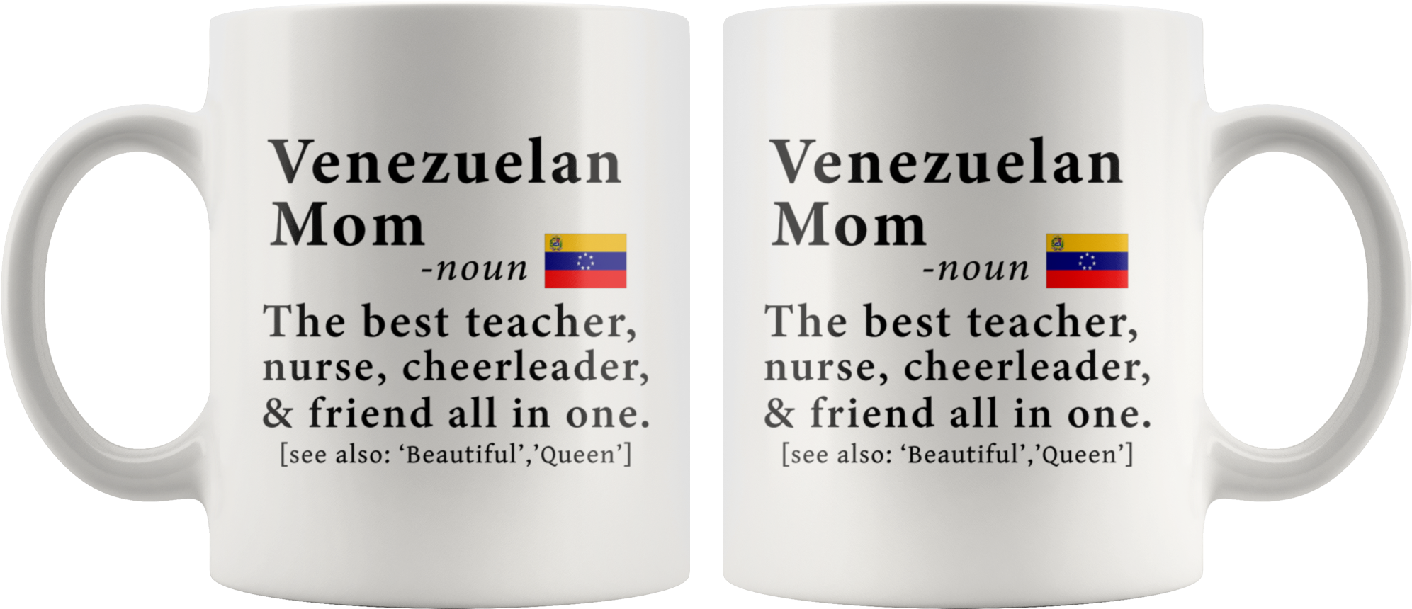 Venezuelan Mom Definition Venezuela Flag Mothers Day - Mug (2000x2000), Png Download
