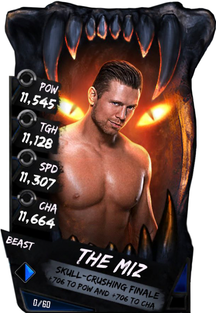 Themiz S4 16 Beast - Jeff Hardy Wwe Supercard Beast (733x1158), Png Download