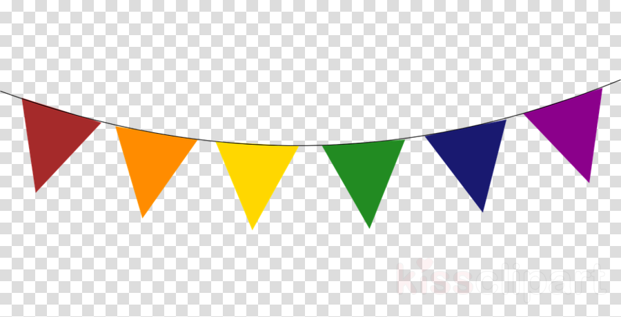 Pennant Banner Clipart Borders Clip Art Clip Art - Party Flag Png (900x460), Png Download