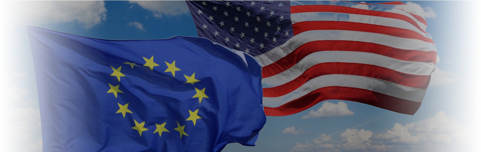 Usa Europe (1600x501), Png Download