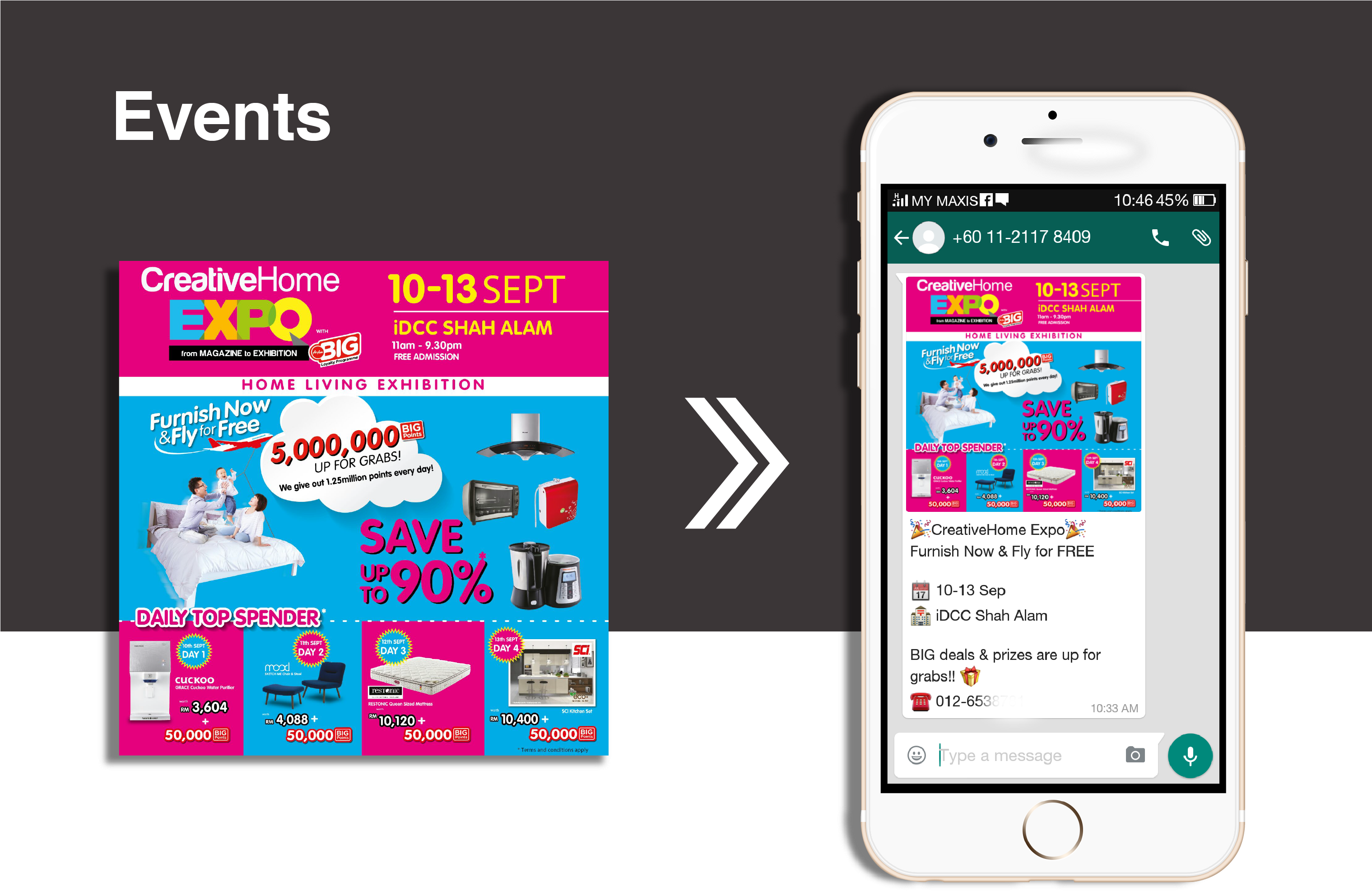 Whatsapp Marketing Malaysia - Malaysia Companies That Use Whatsapp As Promotion (3038x2060), Png Download