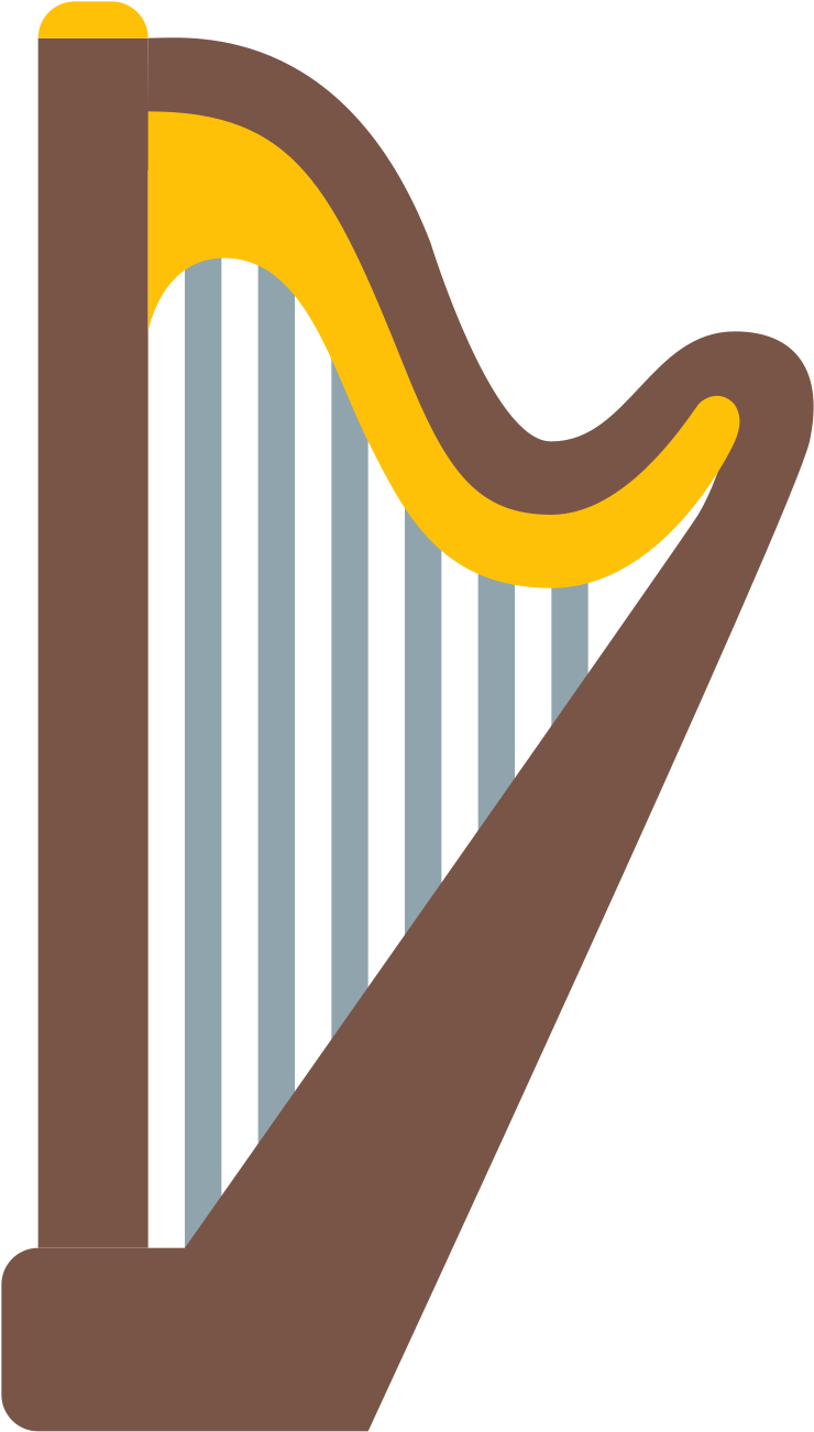 A Harp Icon Has Many Parts Connected Together, On One - Konghou (1600x1600), Png Download