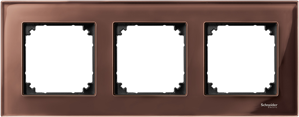 Mtn4030 3215 Real Glass Frame, 3 Gang, Mahogany Brown, - Schneider Electric M-plan Verre Acajou, Plaque De Finition (984x984), Png Download