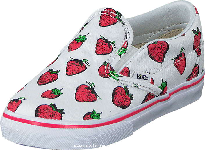 Vans Classic Slip On Strawberries True White Vans Danmark - Slip-on Shoe (705x514), Png Download
