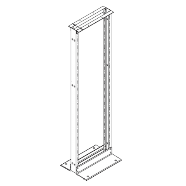 , 45ru, 2-post Open Frame Floor Mount, Black - Innovation Racksolutions 2 Post Relay Rack Relay-rack-45-b-12 (600x600), Png Download