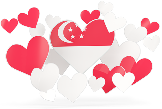 Illustration Of Flag Of Singapore - South African Flag Heart Shape Free (640x480), Png Download