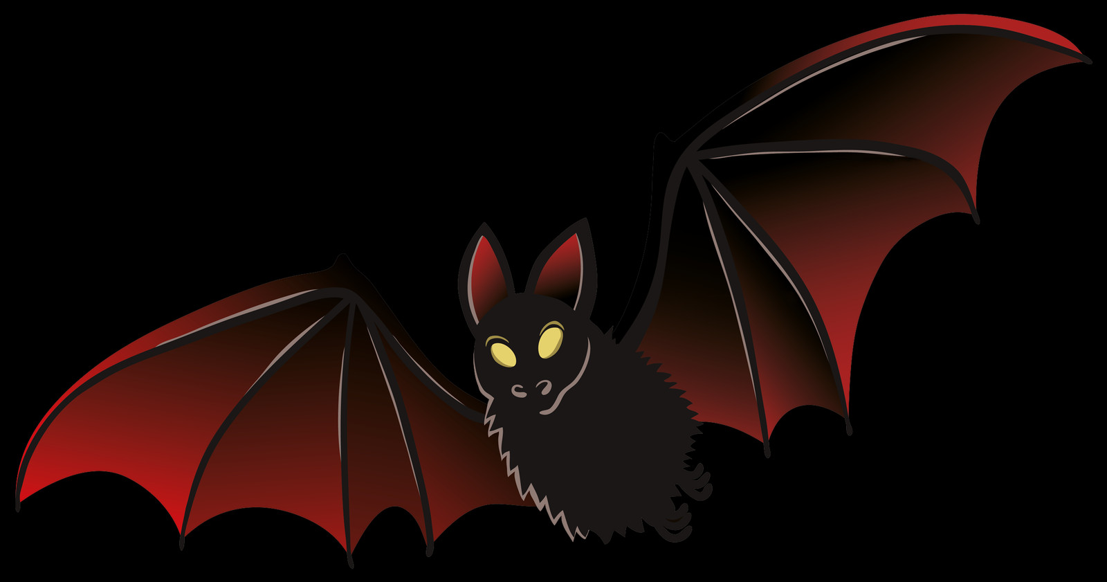 Bat Free Transparent Cutouts - Bat (1600x841), Png Download