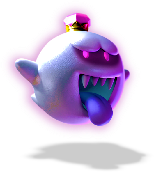Super Smash Bros - Luigi's Mansion King Boo Facing (614x599), Png Download