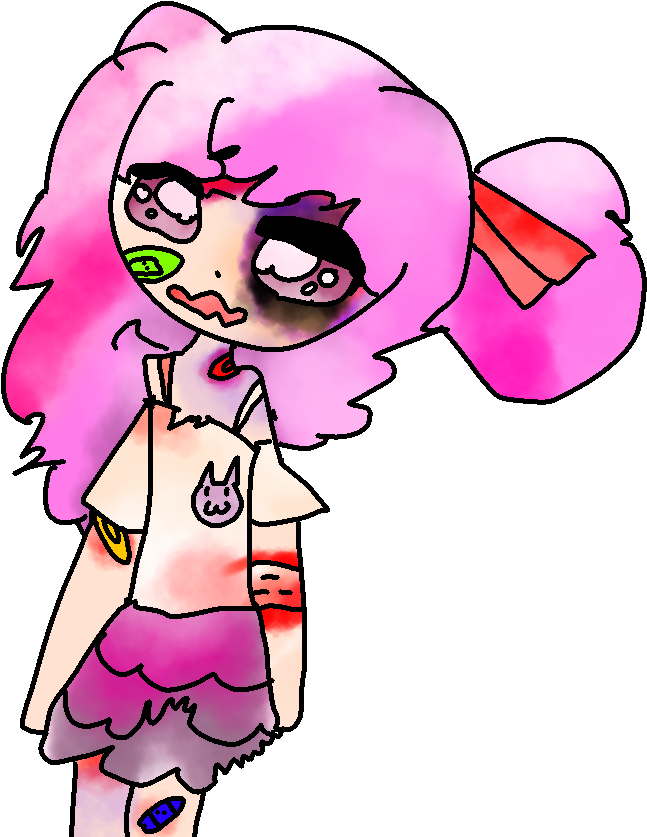 Oc Fanartdoki Hug Force Come Quick, Natsuki Needs You - Cartoon (1372x1720), Png Download