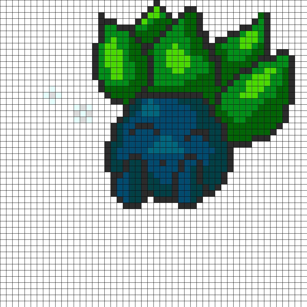 Sleeping Oddish - Cross-stitch (1050x1050), Png Download