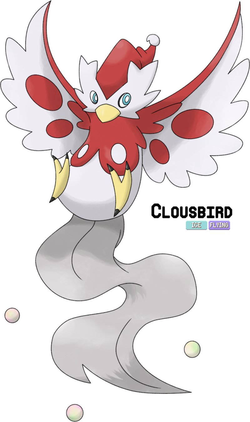 Delibird > Clousbird Delibird Evolves When Traded While - Delibird Evolution Chart (800x1353), Png Download