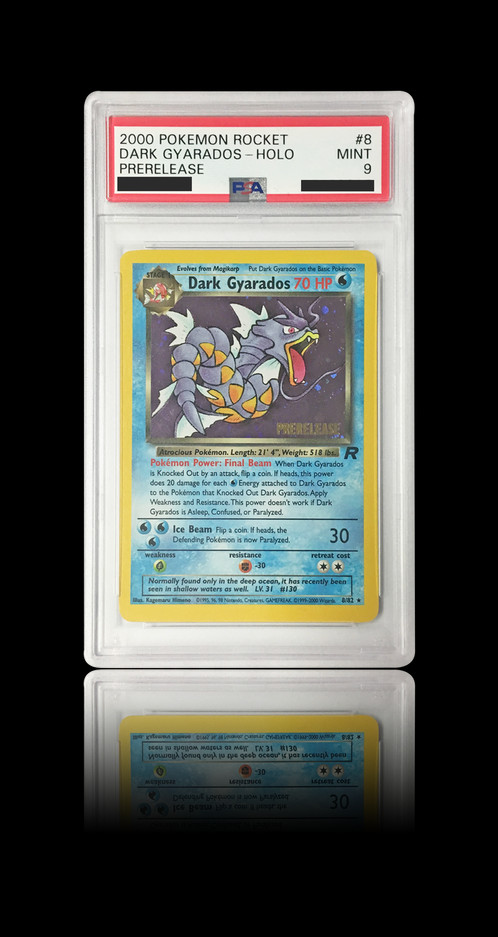 Psa 9 Prerelease Dark Gyarados - Wizards Of The Coast Pokemon Team Rocket Rare Holo (498x937), Png Download