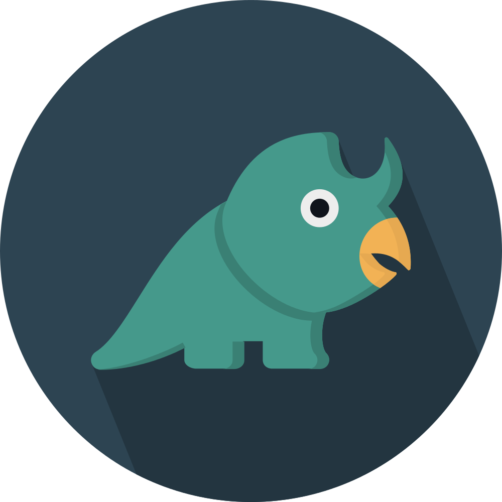 Creative Tail Animal Dinosaur - Dinosaur Flat Icon (1000x1000), Png Download