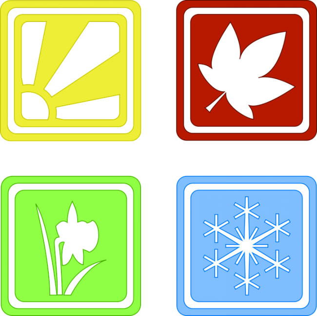Bell Isle Nature Walk - Seasons Clip Art (650x648), Png Download