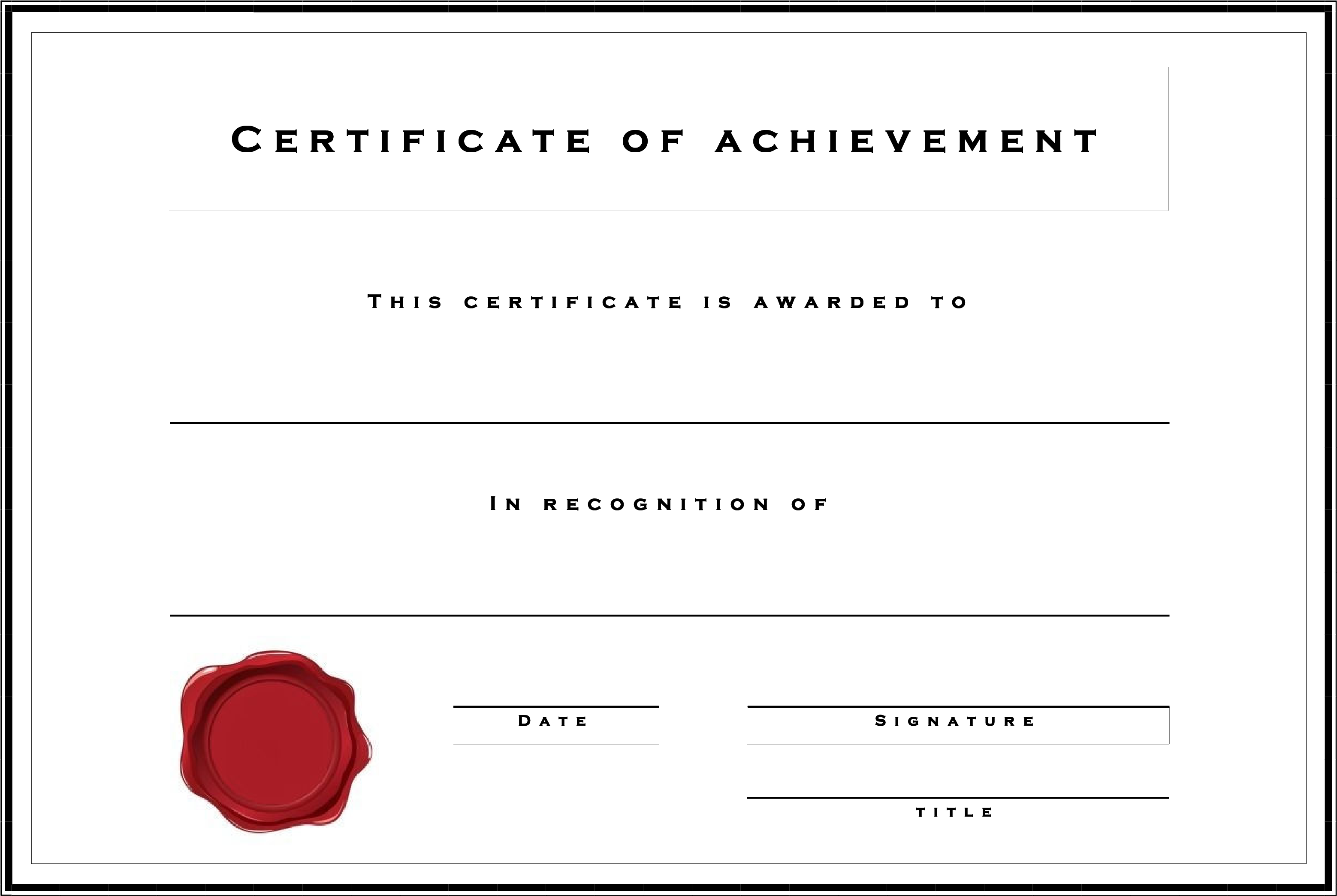 Clip Art Formal Certificate Of Achievement Main Image - Certificate Templates (3508x2480), Png Download