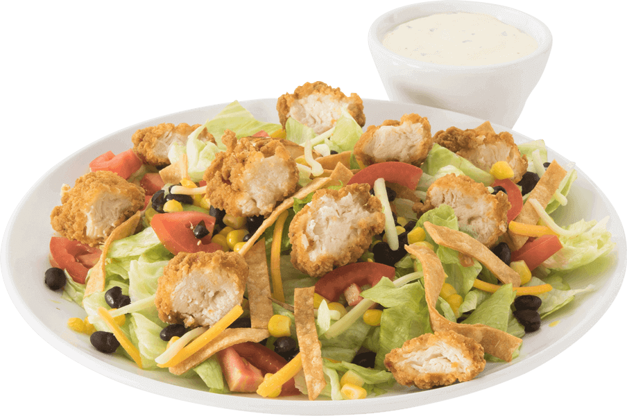 Fried Chicken Salad - Pollo Regio Salad (904x600), Png Download
