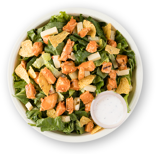 Buffalo Chicken Salad - Caesar Salad (612x535), Png Download