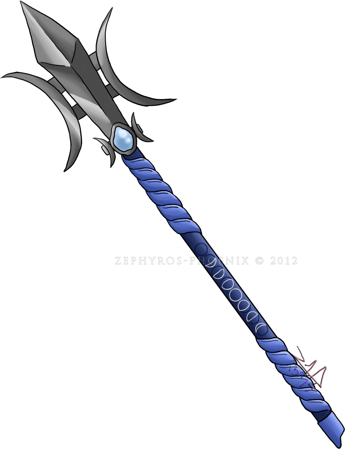 Halberd Of Luna - Sabre (1205x1569), Png Download