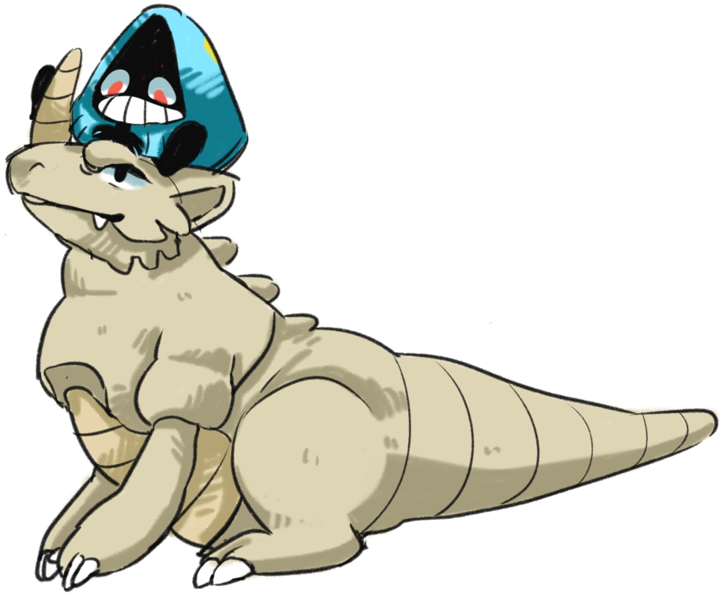 Rhydon & Snorunt - Cartoon (2500x1994), Png Download
