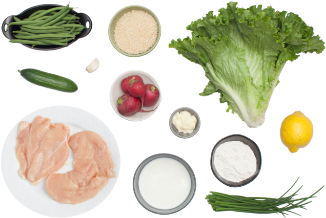 Crispy Chicken Chopped Salad With Creamy Buttermilk - Salad (700x477), Png Download