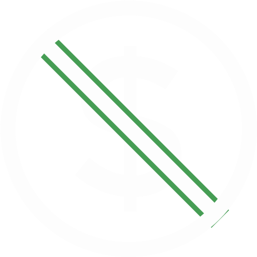 The American Dollar Sign Crossed Out - Logo Black And White No Background (573x573), Png Download