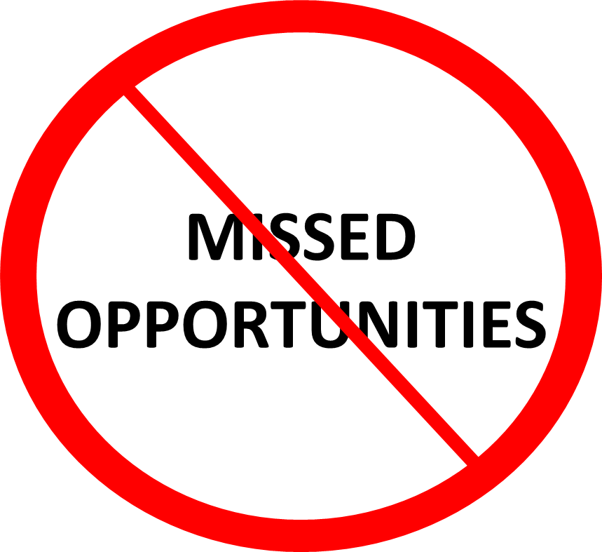 Image Of The Words 'missed Opportunities' Being Crossed (859x787), Png Download