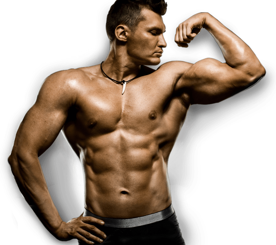Man Flexing Arms - Ripped Beta Male (878x780), Png Download