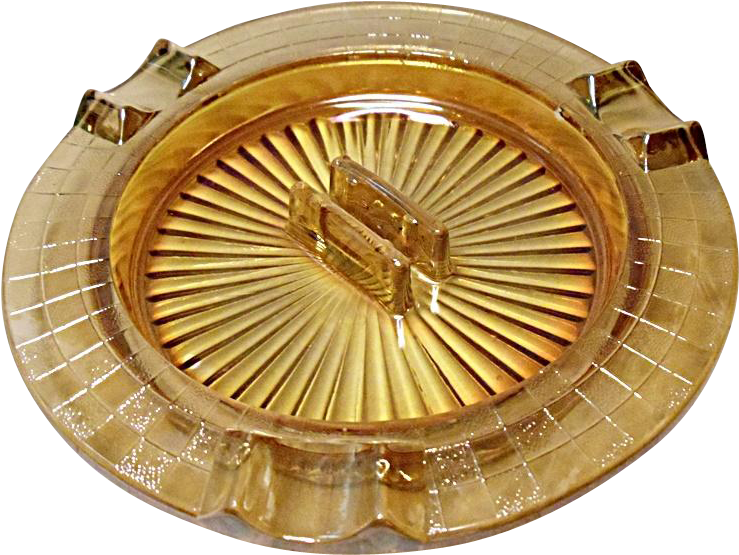 1930's Jeannette Glass Iridescent Carnival Marigold (738x738), Png Download