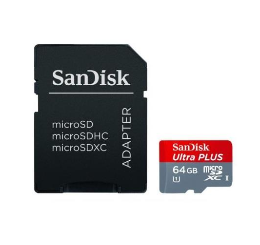Auction - Sandisk Sdsqusc-064g-awcia 64gb Ultra Plus Microsdxc (1000x1000), Png Download