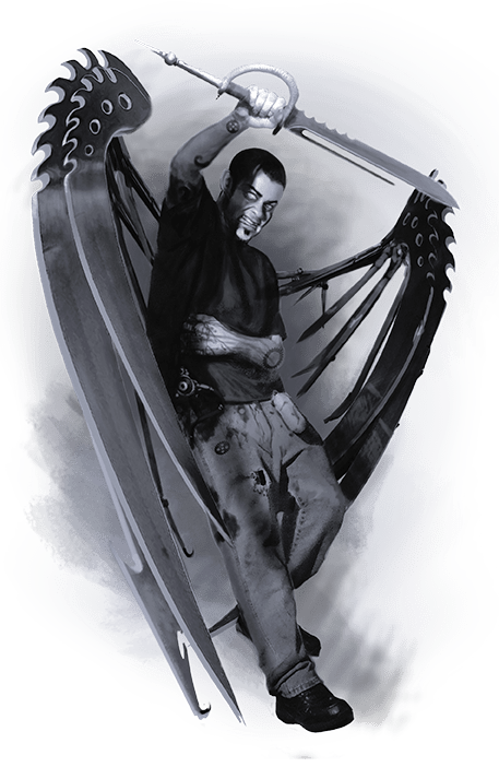 Demon The Descent World Of Darkness Angel - Demon The Descent Art (457x702), Png Download