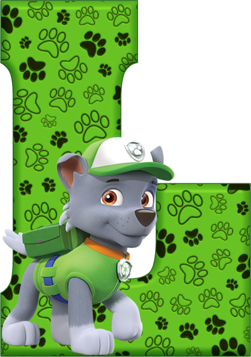 Download Paw Patrol Alphabet Letters Clipart Alphabet - Paw Patrol Alphabet Letters (518x736), Png Download