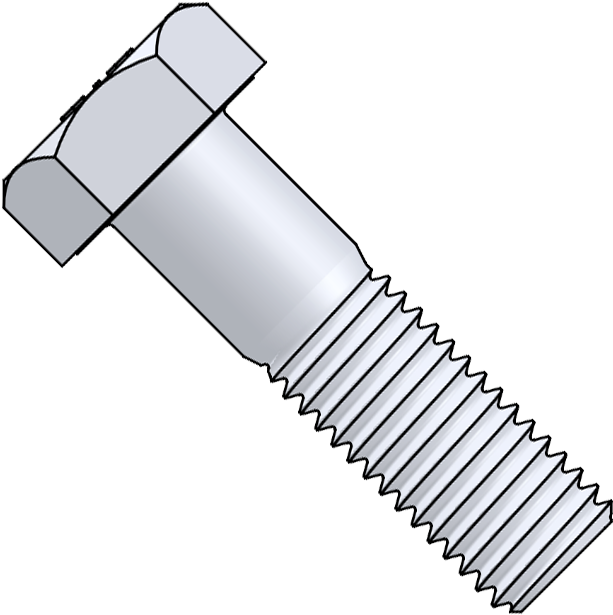Hex Bolt, Zinc Plated - Bolt (650x650), Png Download