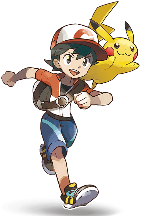 Character Art - Pokemon Let's Go Pikachu Trainer (494x749), Png Download