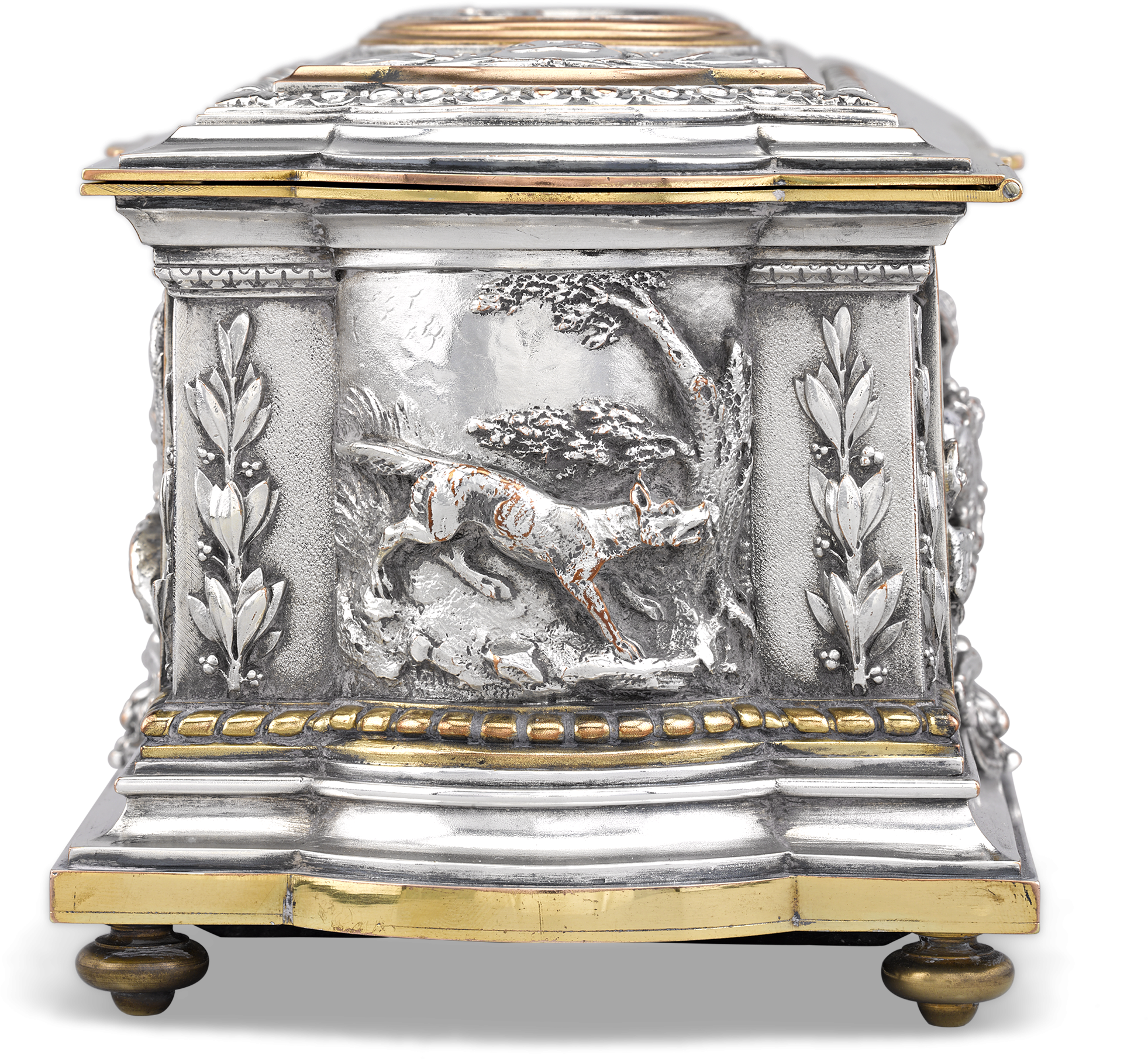 Swiss Silvered Bronze Musical Jewelry Box - Musical Theatre (2500x2000), Png Download